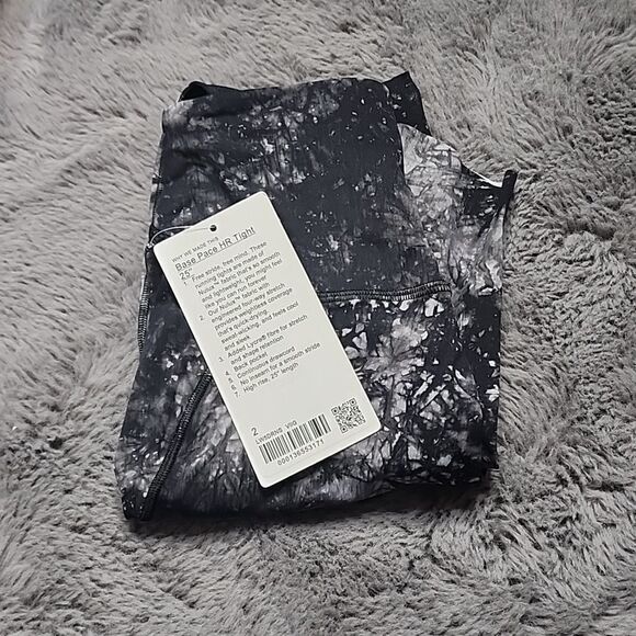 Lululemon Base Pace HR Tight 25" Size 2 Ink Vapor Ice Grey Multi - Picture 1 of 2